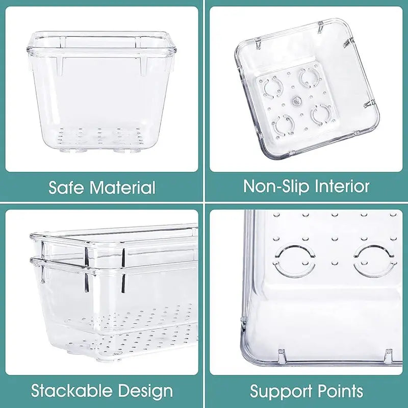 25/60Pcs Clear Drawer Organizer Tray Set