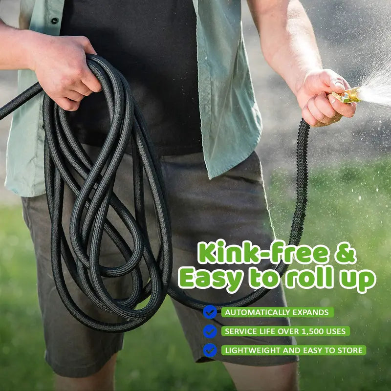 Expandable Garden Hose with Brass Connectors