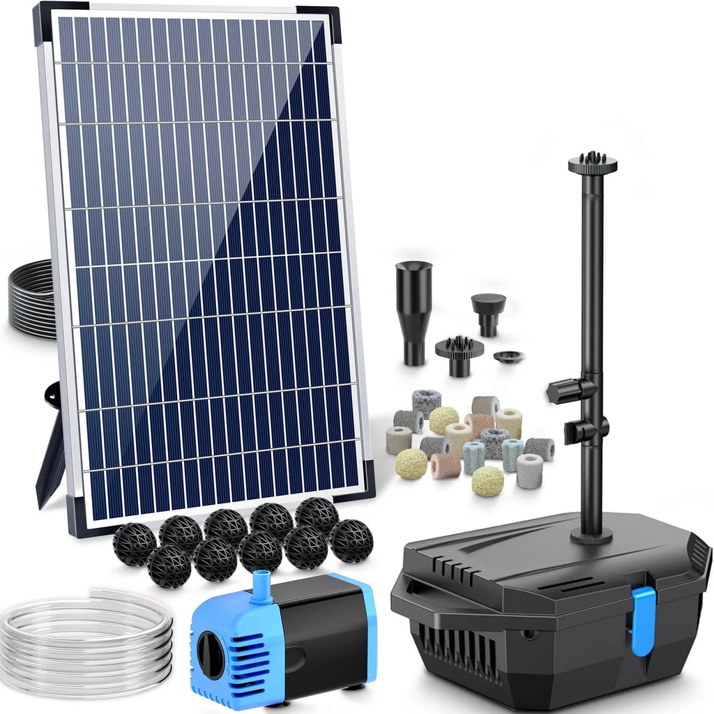 8W Solar Pond Filter with 3600mAh Battery