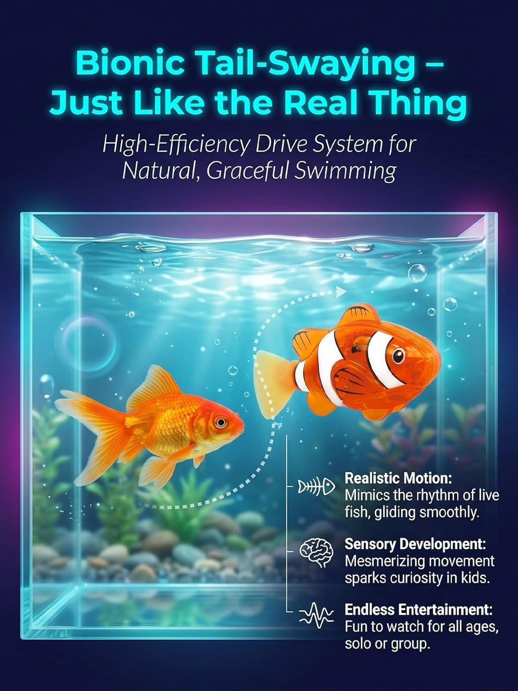 Water Activated Electronic Pet Robot Fish