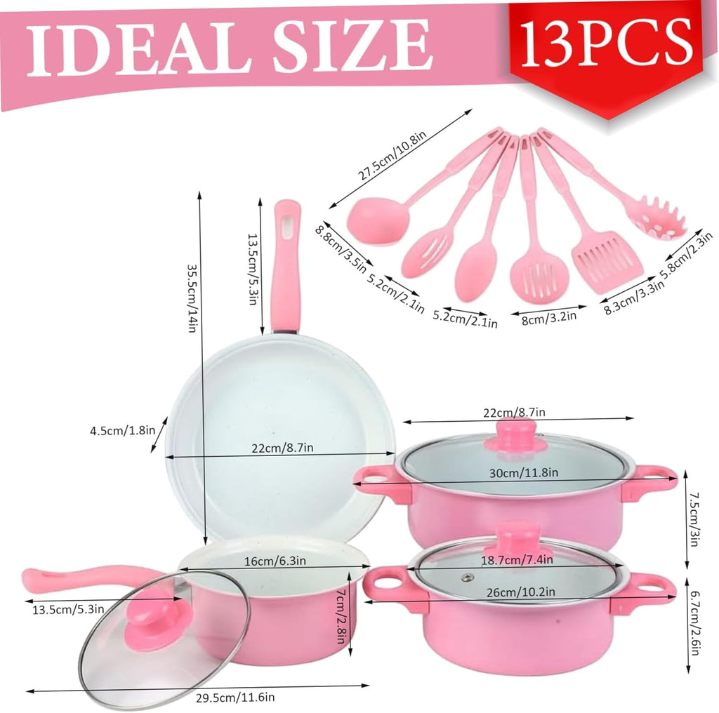 Cute Cast Iron Cookware Set with Lids