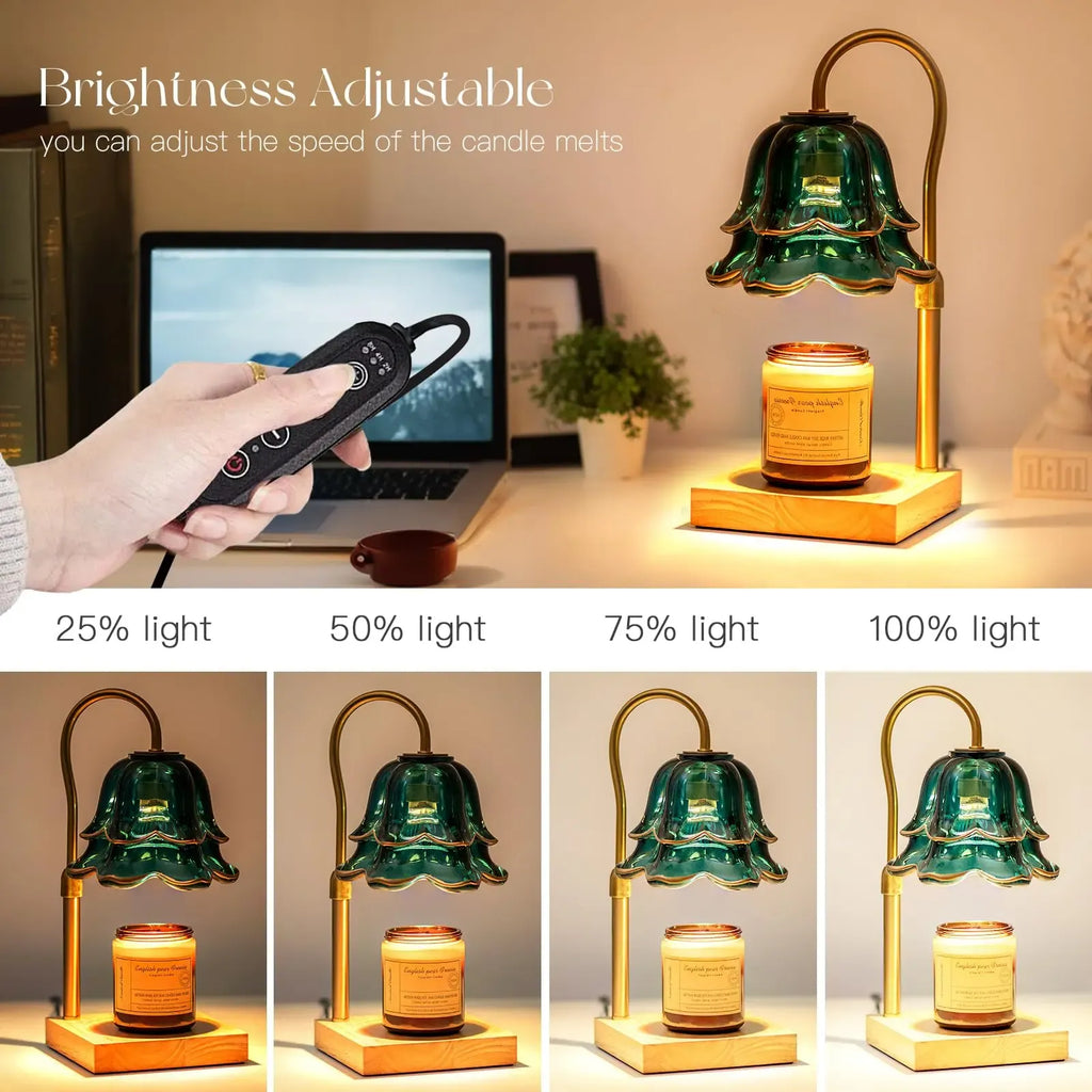 Floral Candle Melter Lamp 2 Bulbs Included