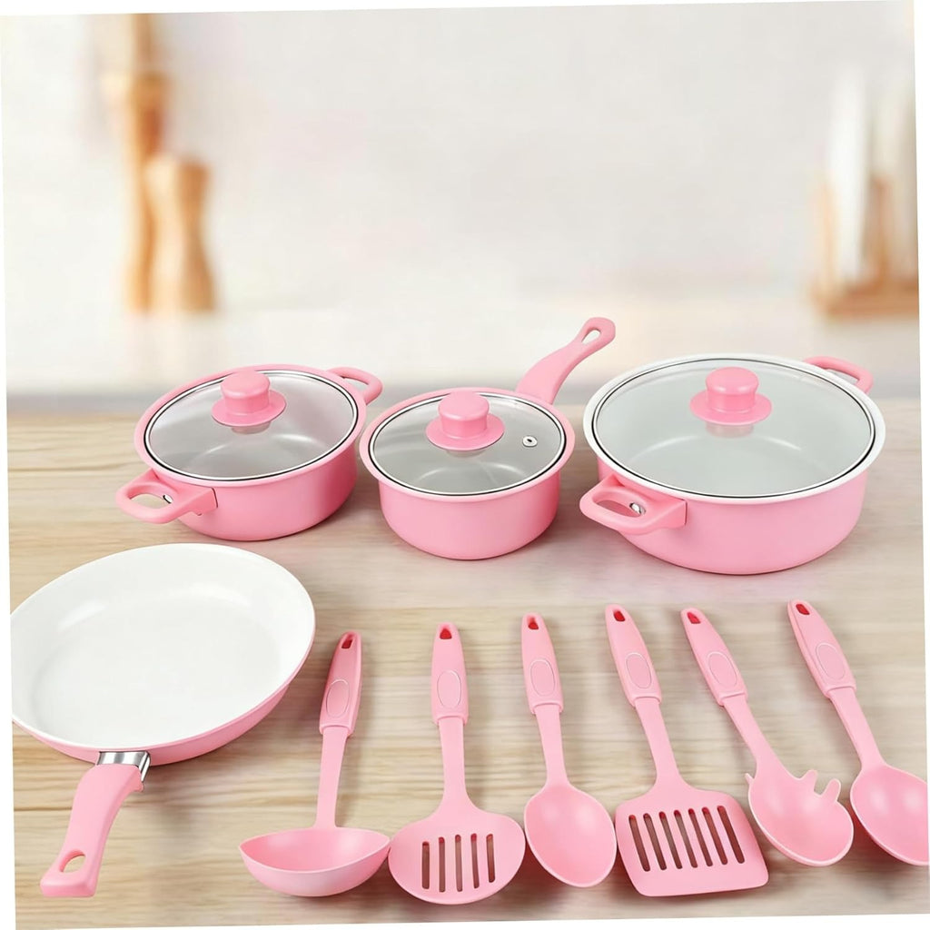 Cute Cast Iron Cookware Set with Lids