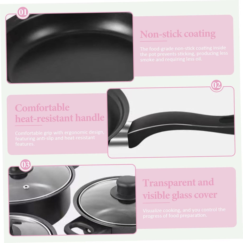 Cute Cast Iron Cookware Set with Lids
