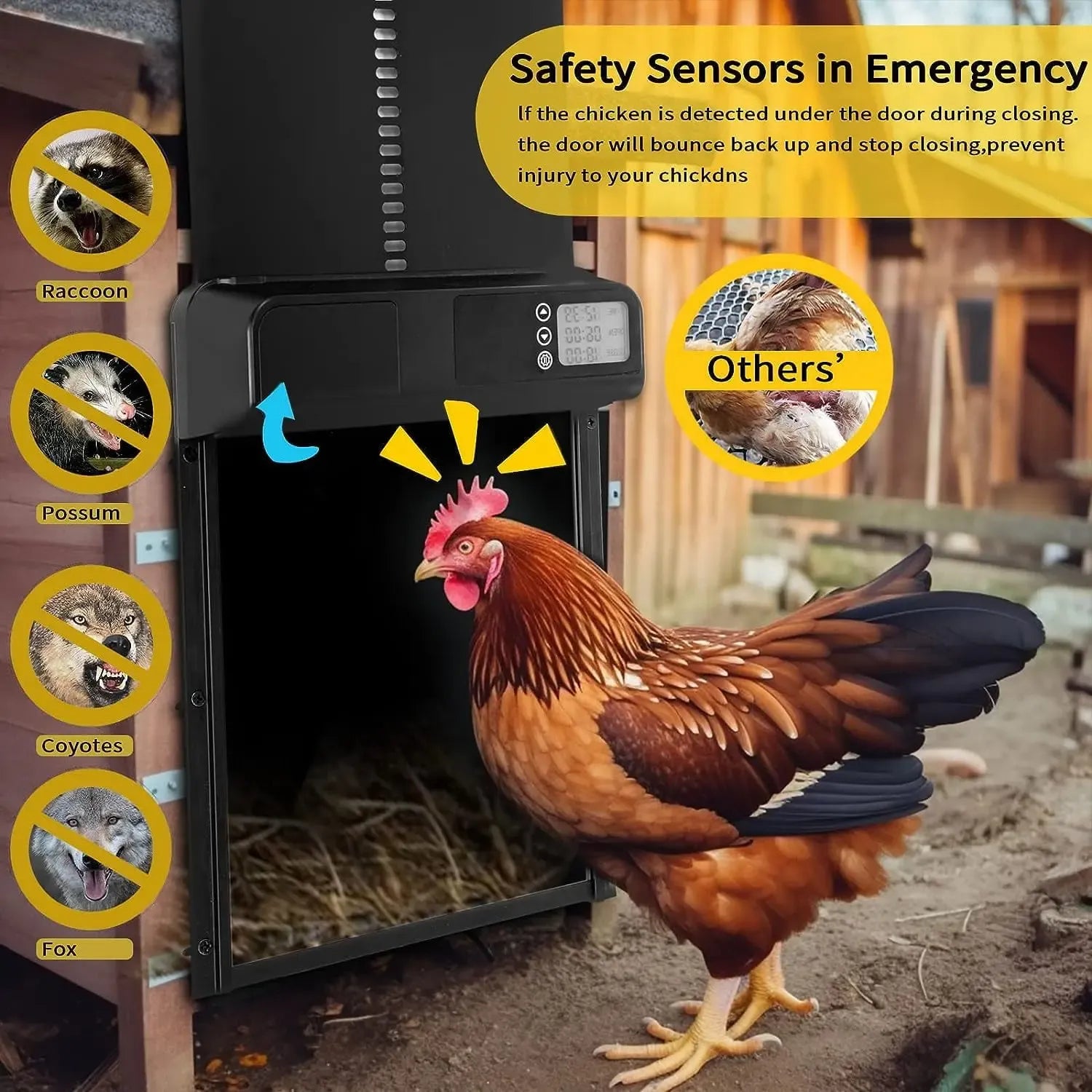 Weatherproof Predator-Resistant Coop Door