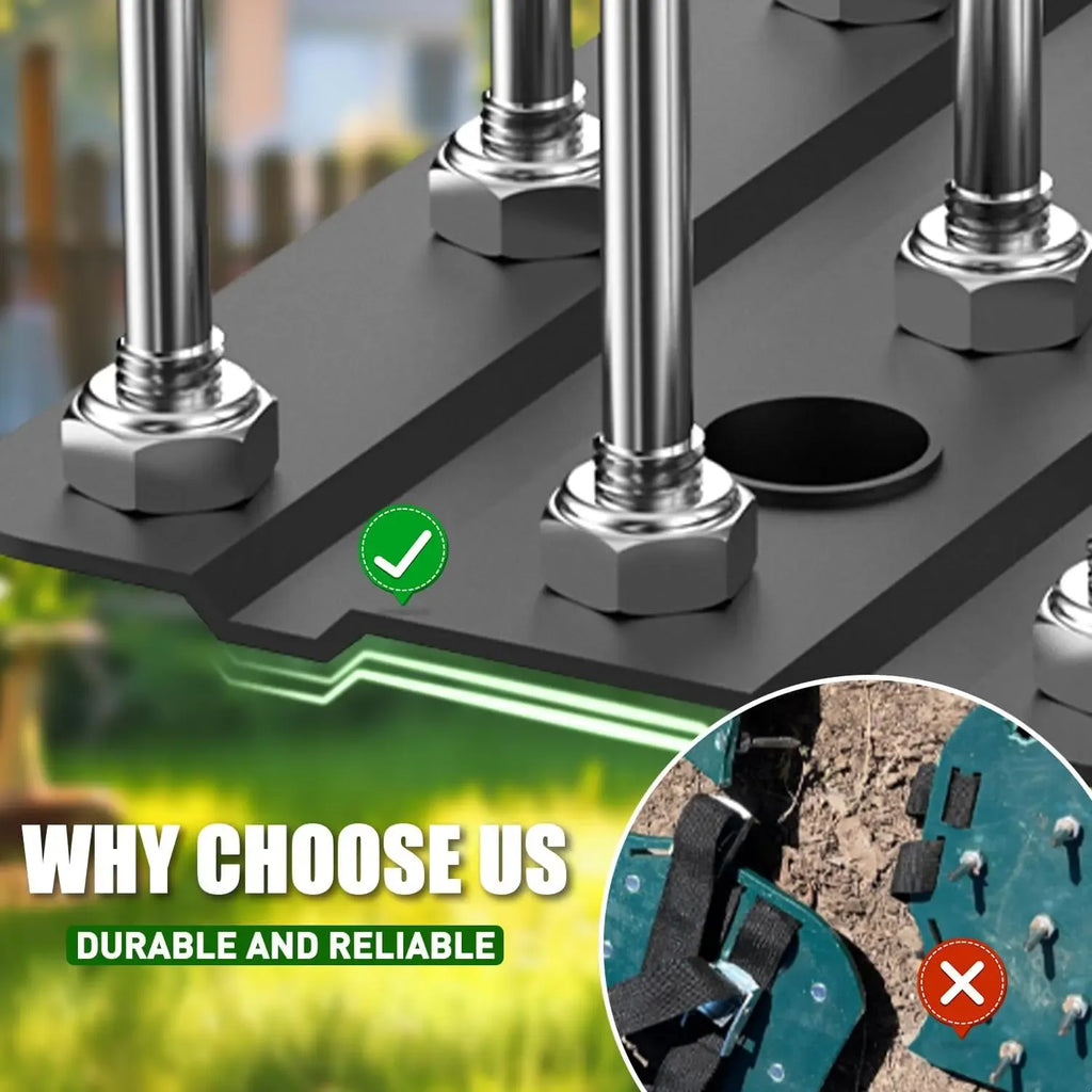 Self-Cleaning Lawn Aerator Tool