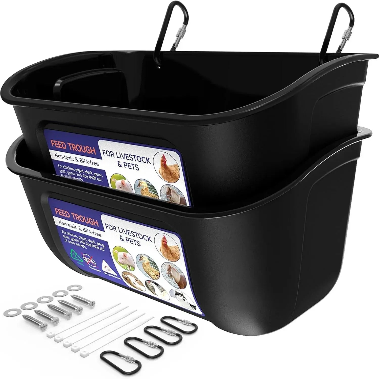 4 Pack Livestock Feeder & Waterer
