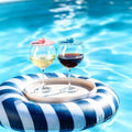 2Pcs Floating Pool Wine Glasses with Sunflower Lids