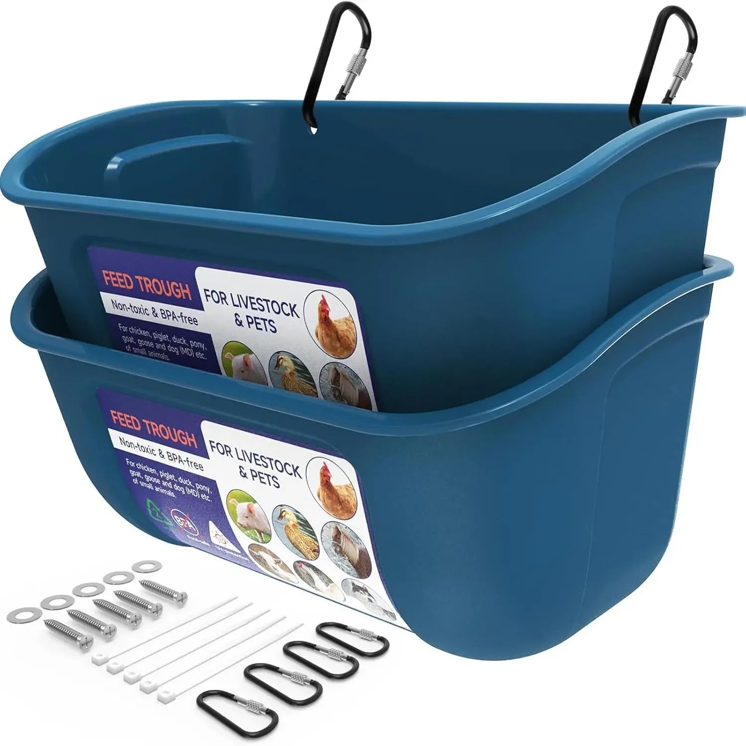4 Pack Livestock Feeder & Waterer