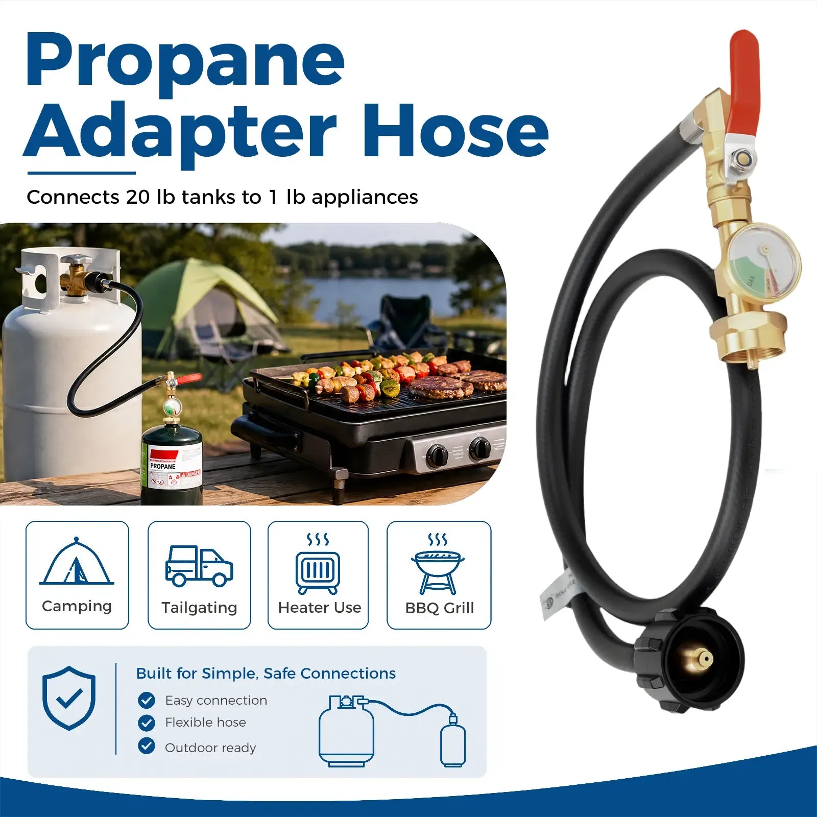 36 Inch Propane Tank Adapter Hose