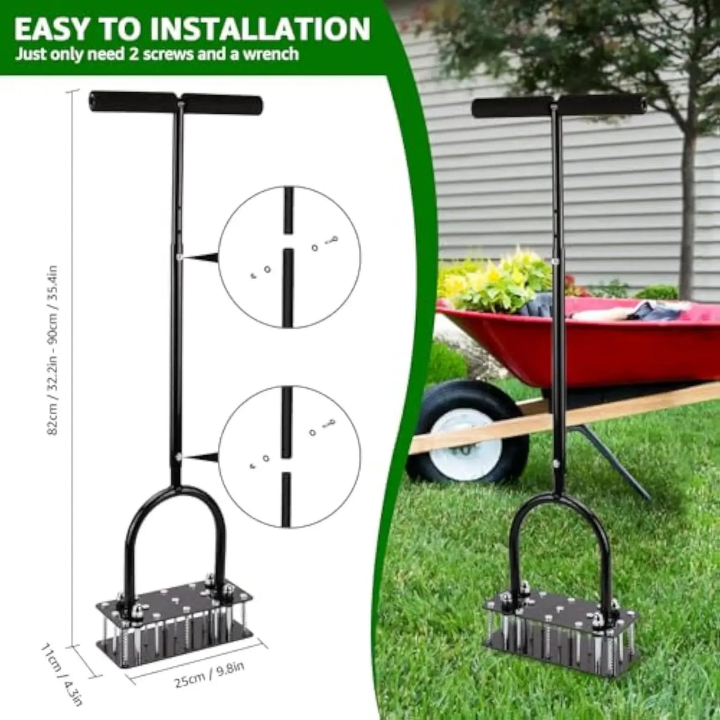 Self-Cleaning Lawn Aerator Tool