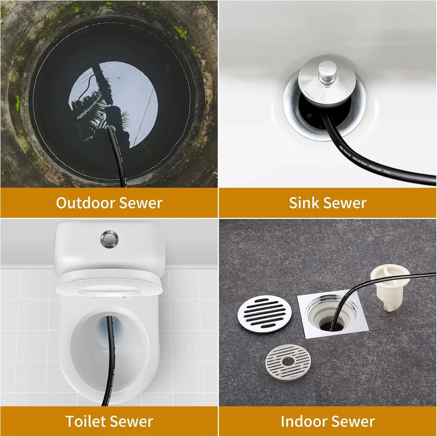 Summervibes 4000PSI Sewer Jetter Kit