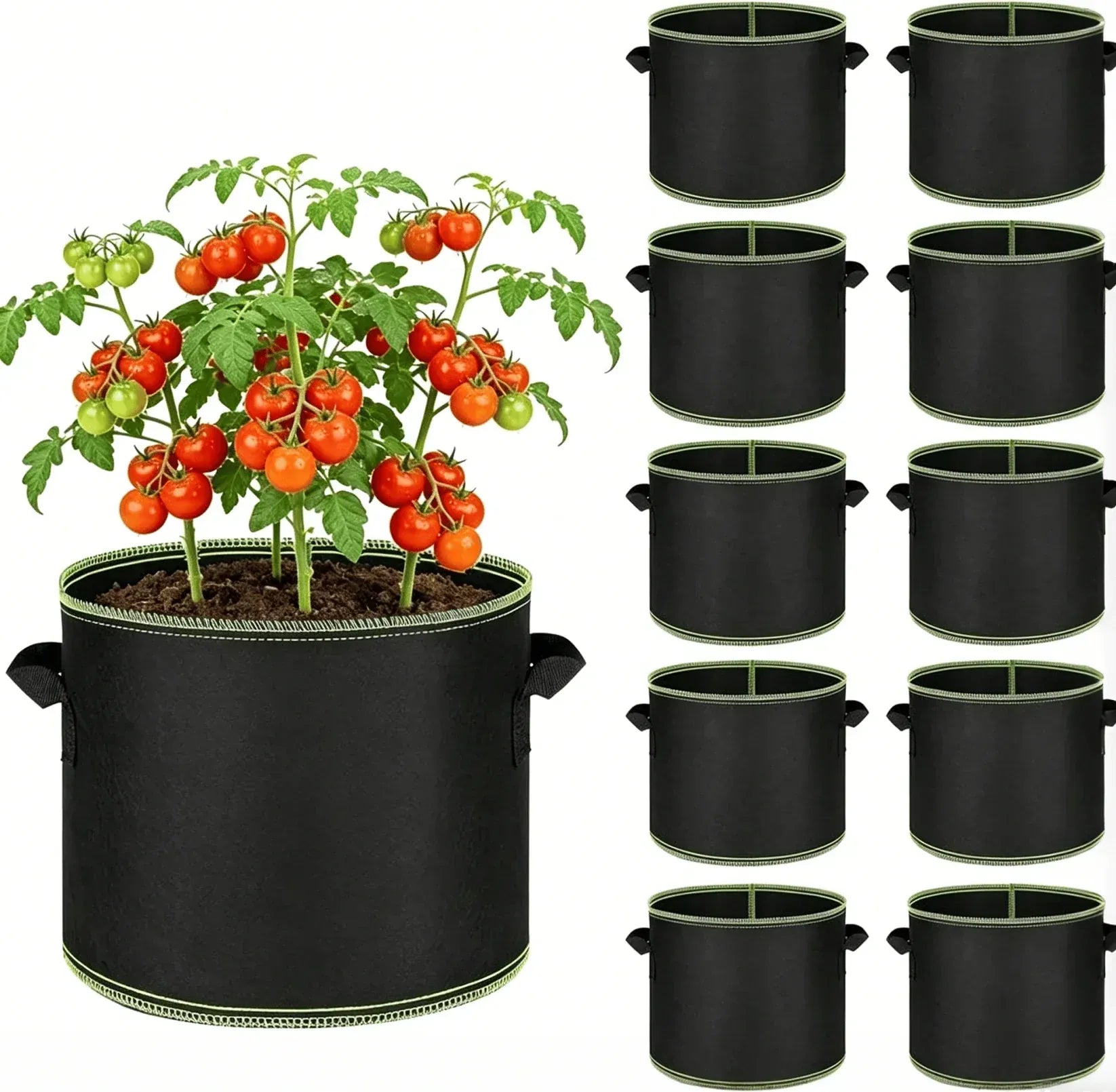 5-Pack 5 Gallon Fabric Grow Bags