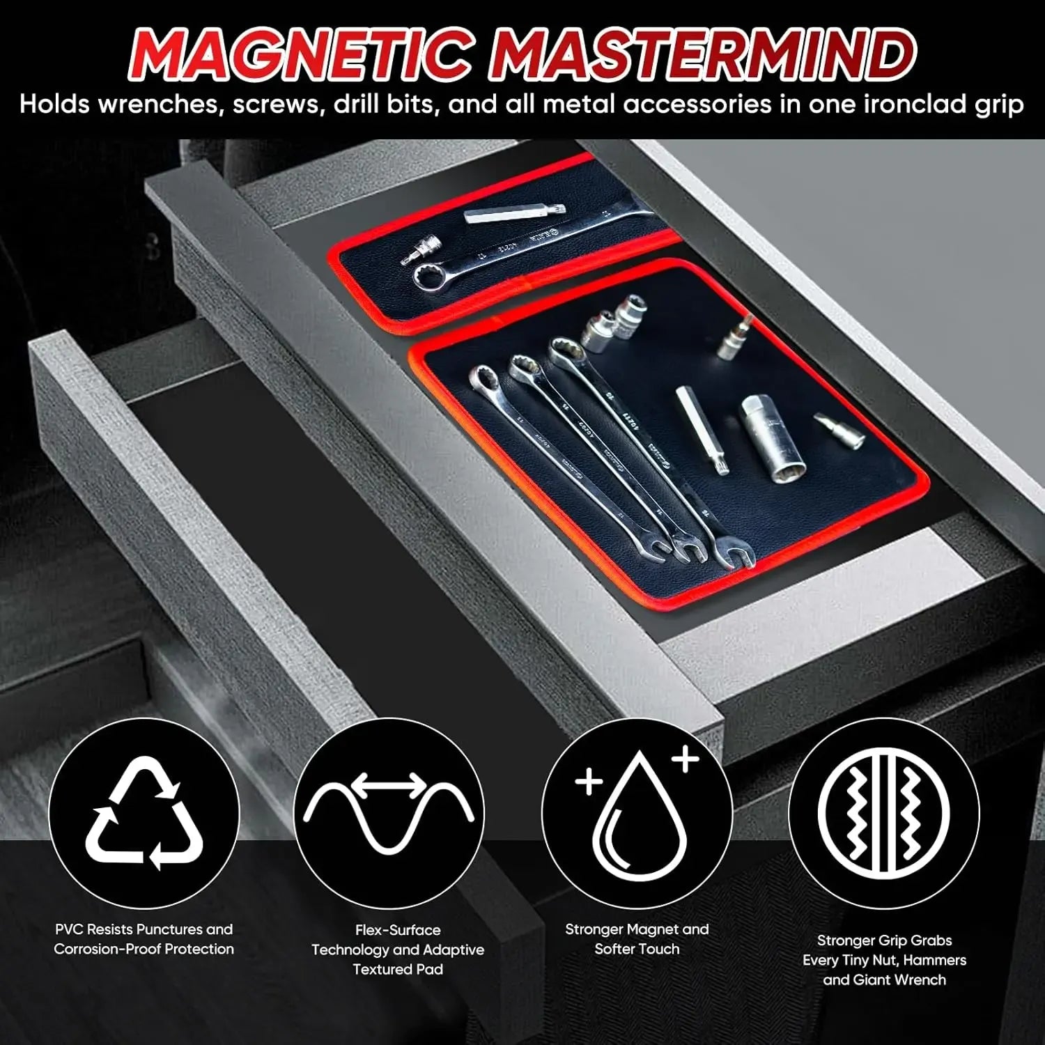 Anti-Scratch Magnetic Tool Mat Organizer