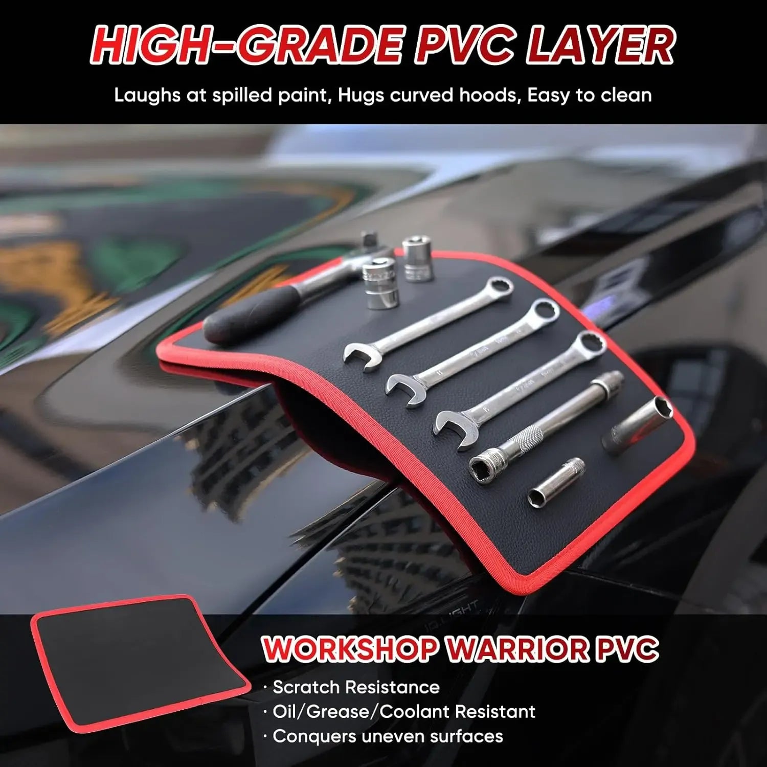 Anti-Scratch Magnetic Tool Mat Organizer