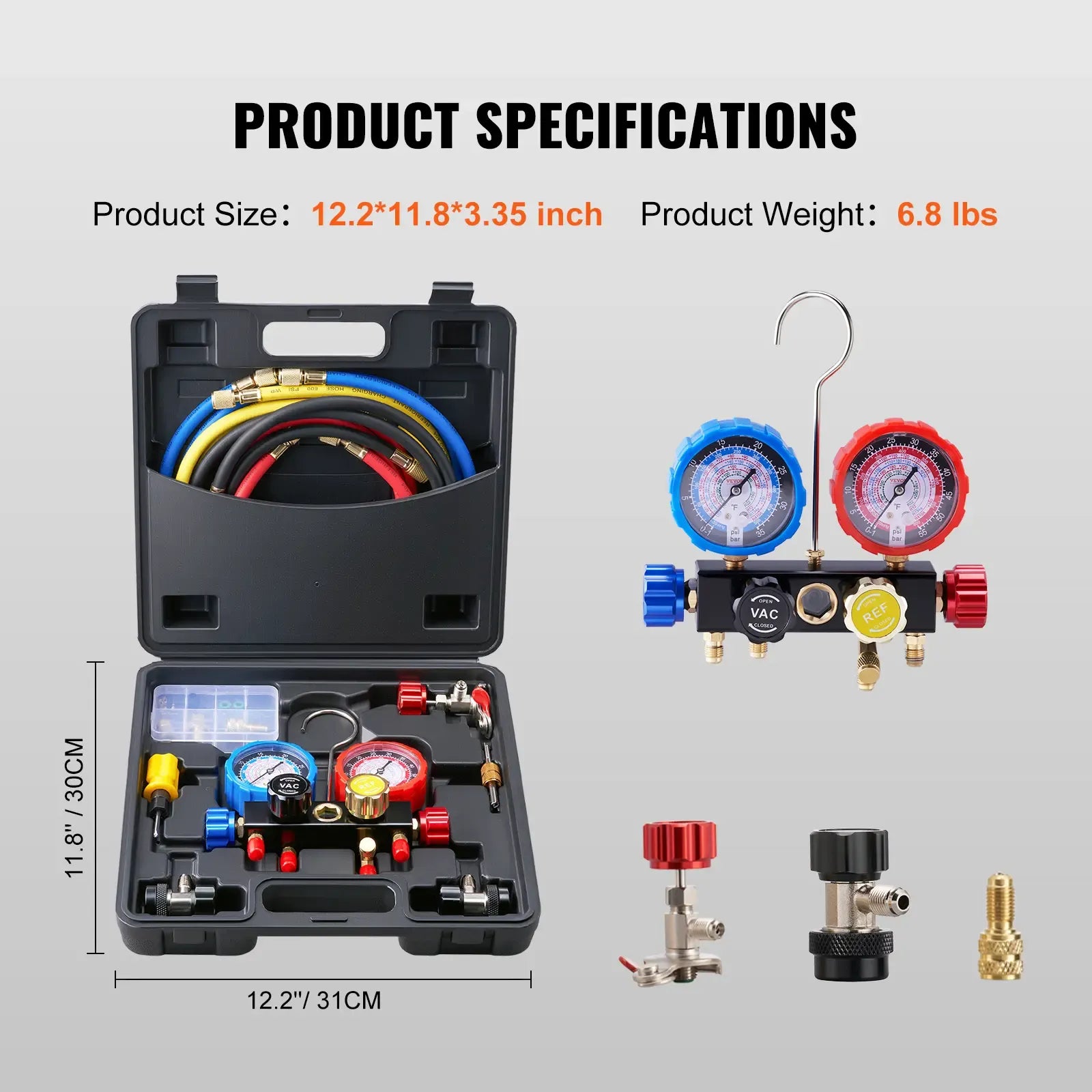4 Way AC Manifold Gauge Set
