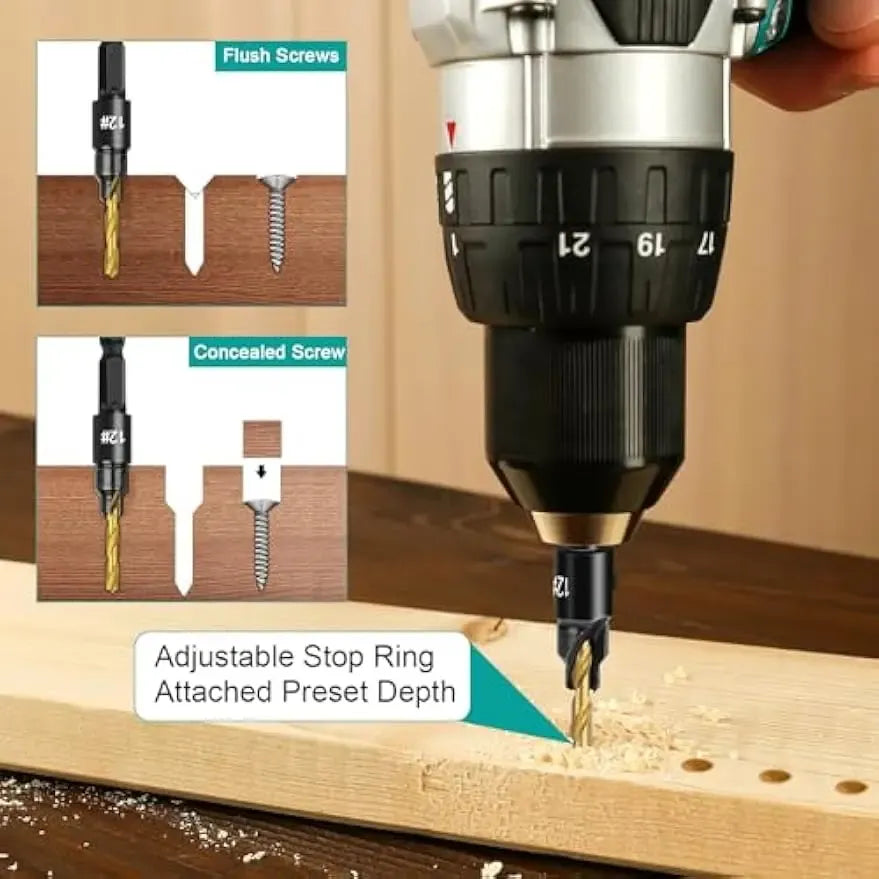 Professional Wood Drilling Countersink Kit