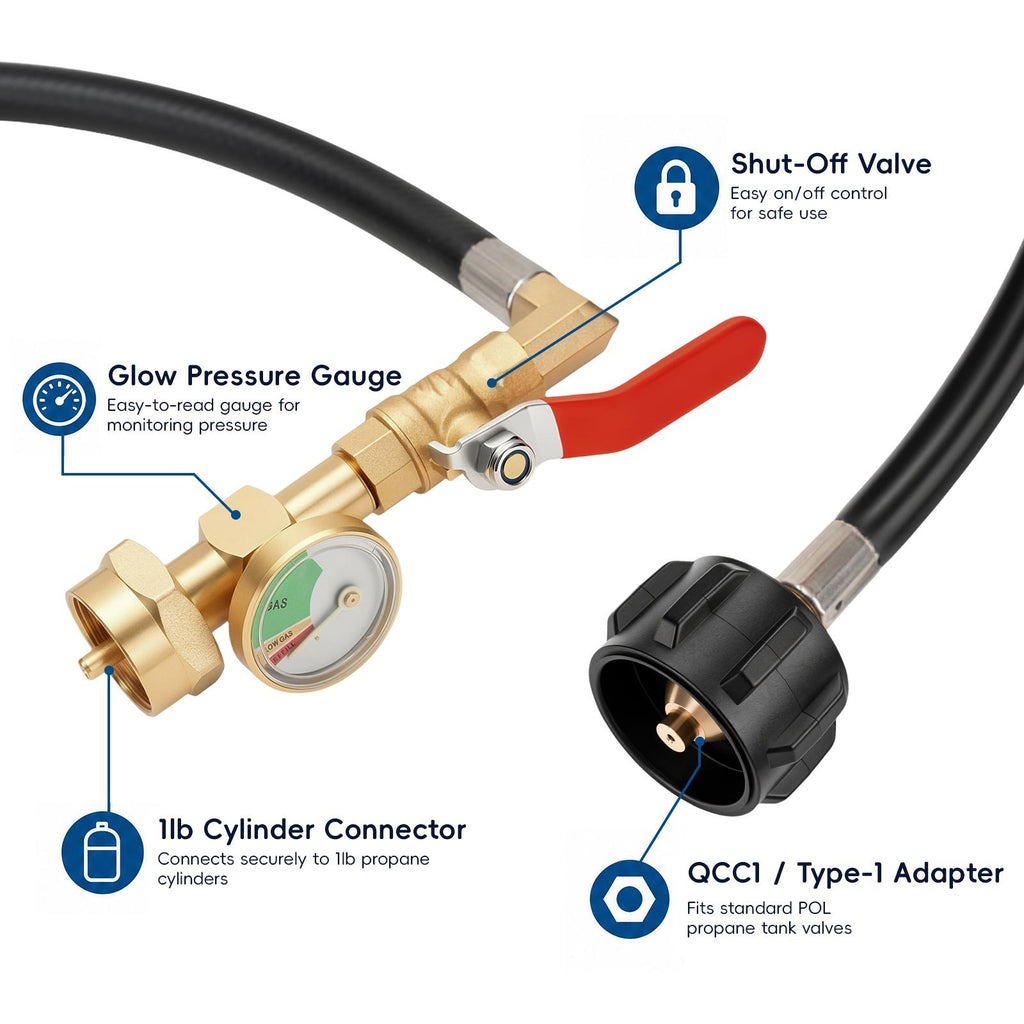 36 Inch Propane Tank Adapter Hose