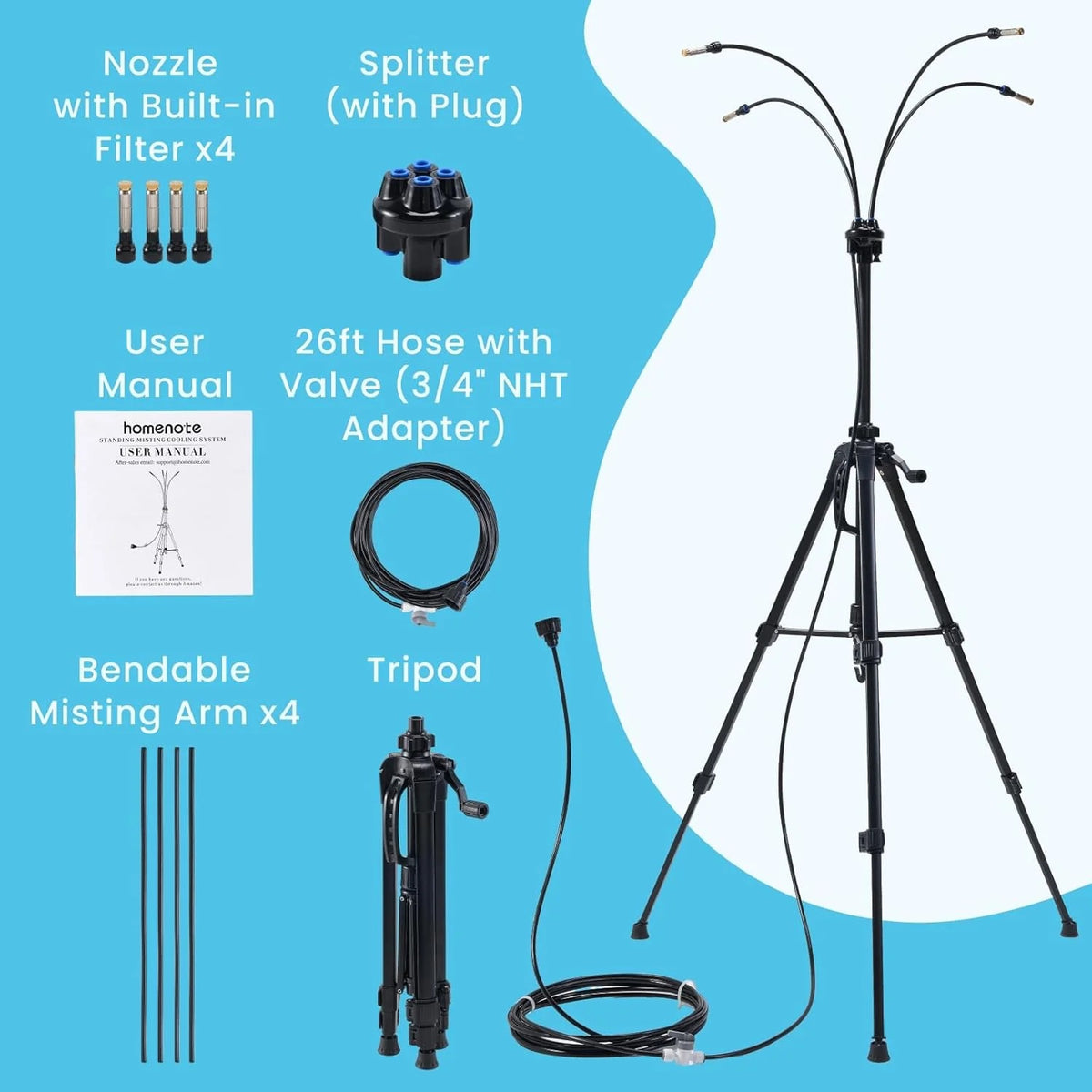 Adjustable Portable Outdoor Misting System