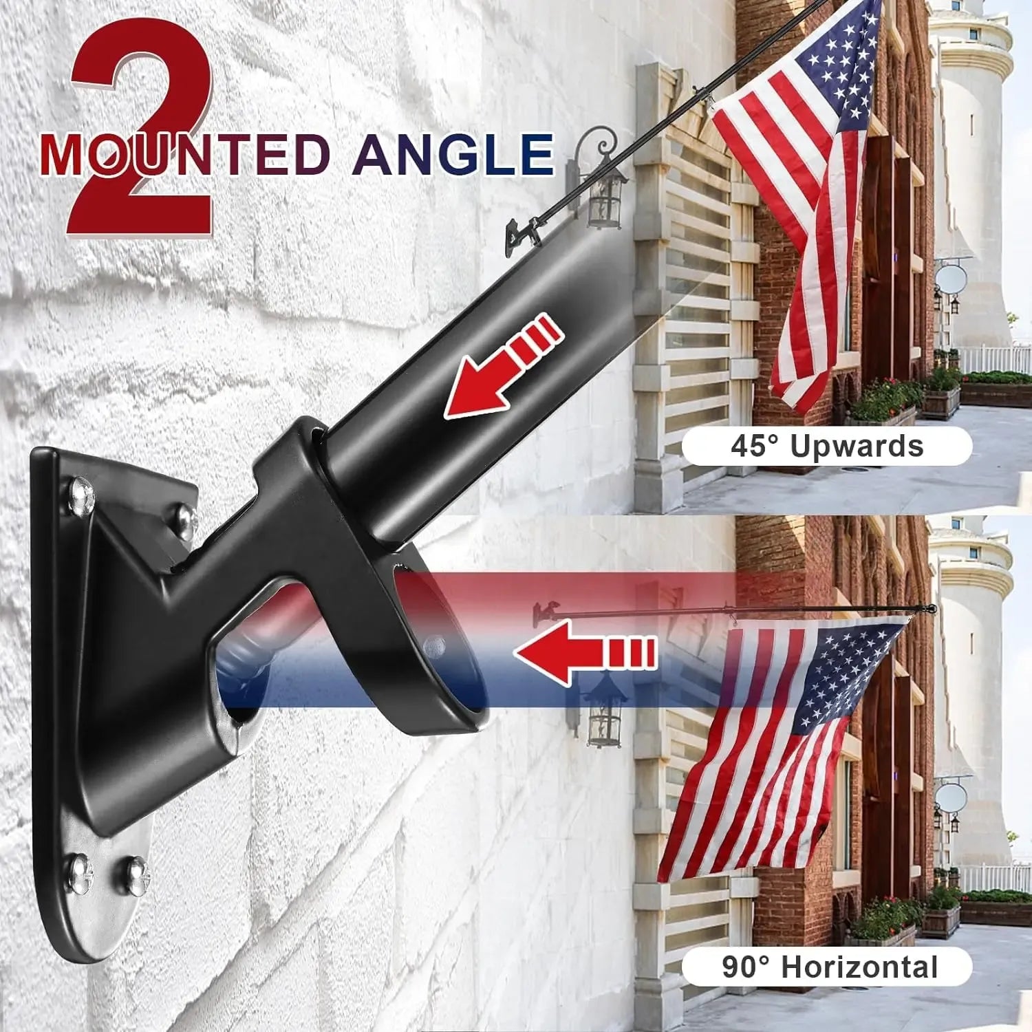 Weather Resistant Flagpole with Bracket