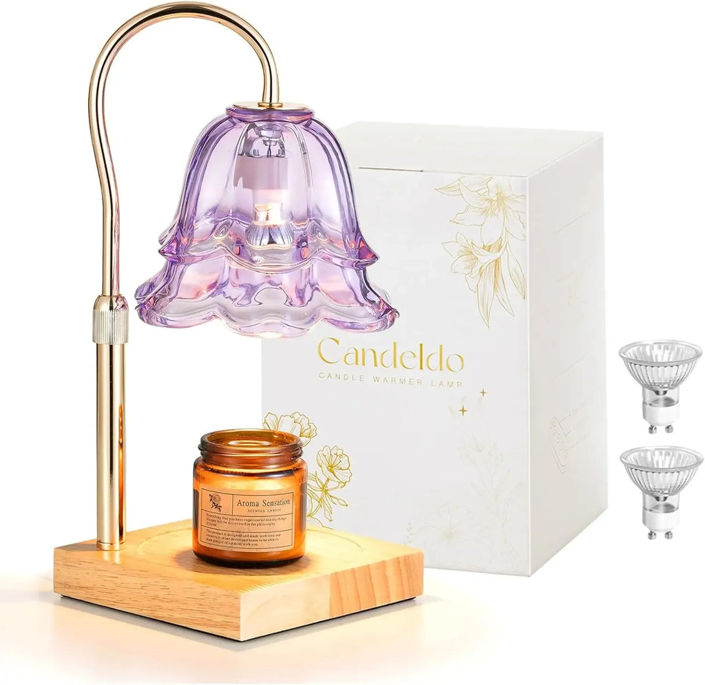 Floral Candle Melter Lamp 2 Bulbs Included