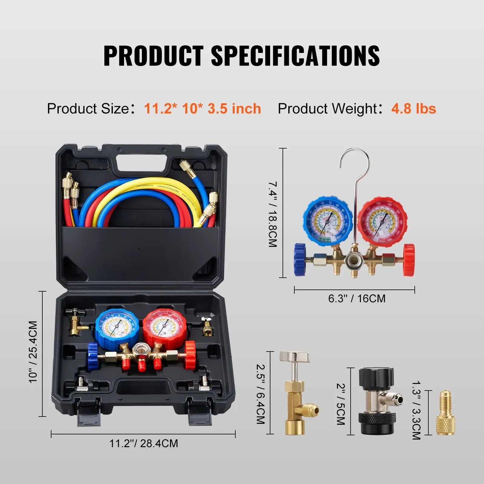 4 Way AC Manifold Gauge Set