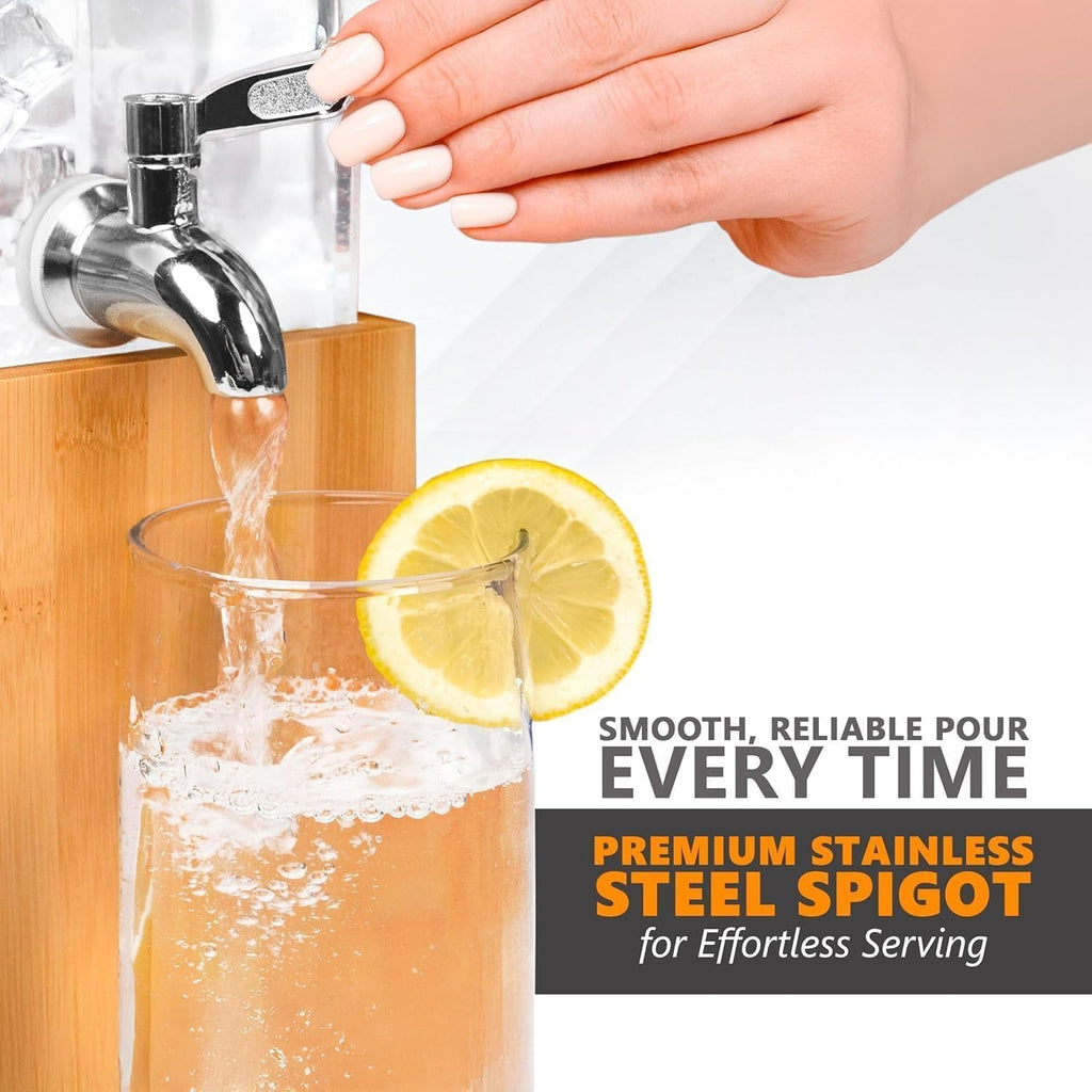 Cold Beverage Dispenser with Ice Core & Stand