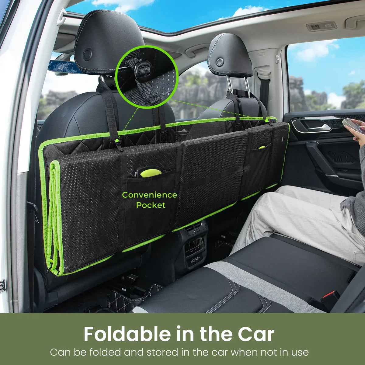 Non-Slip Pet Seat Cover with Mesh Window & Pocket🐕