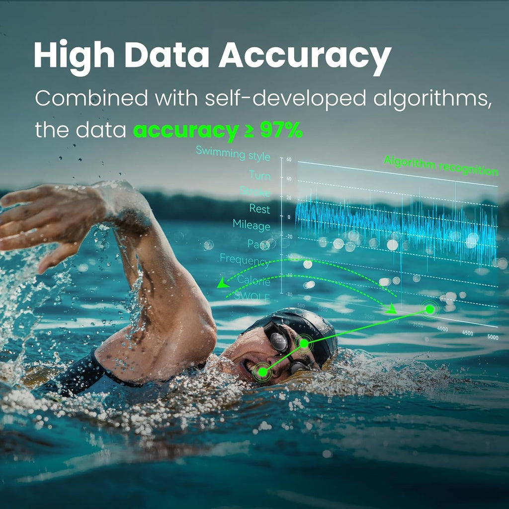 AR Display Swim Goggles with Data Tracking