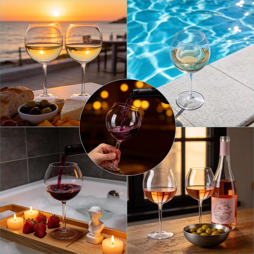 2Pcs Floating Pool Wine Glasses with Sunflower Lids