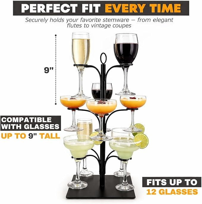 Wine Glass Tower Storage Stand