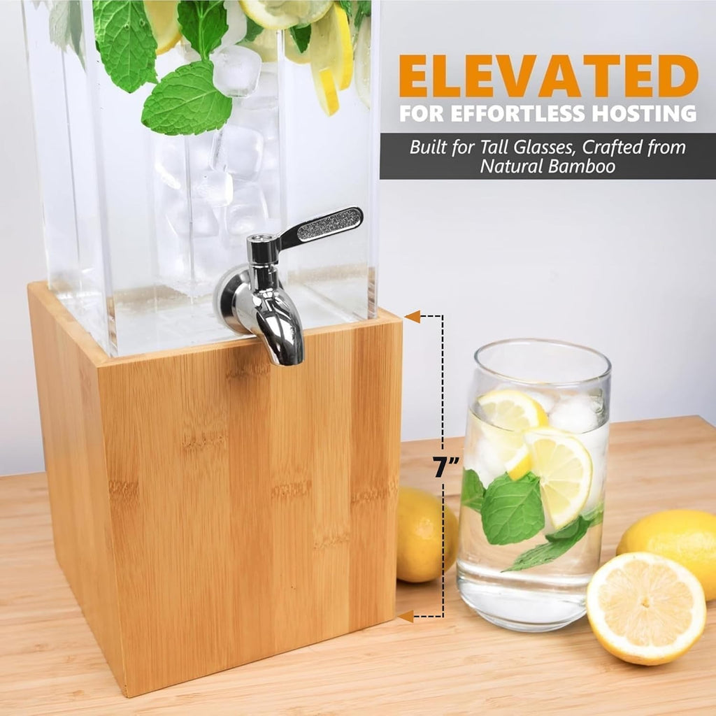 Cold Beverage Dispenser with Ice Core & Stand