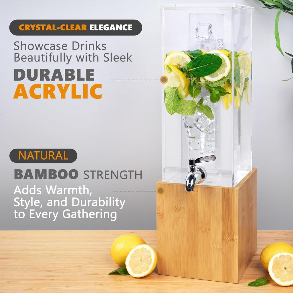Cold Beverage Dispenser with Ice Core & Stand