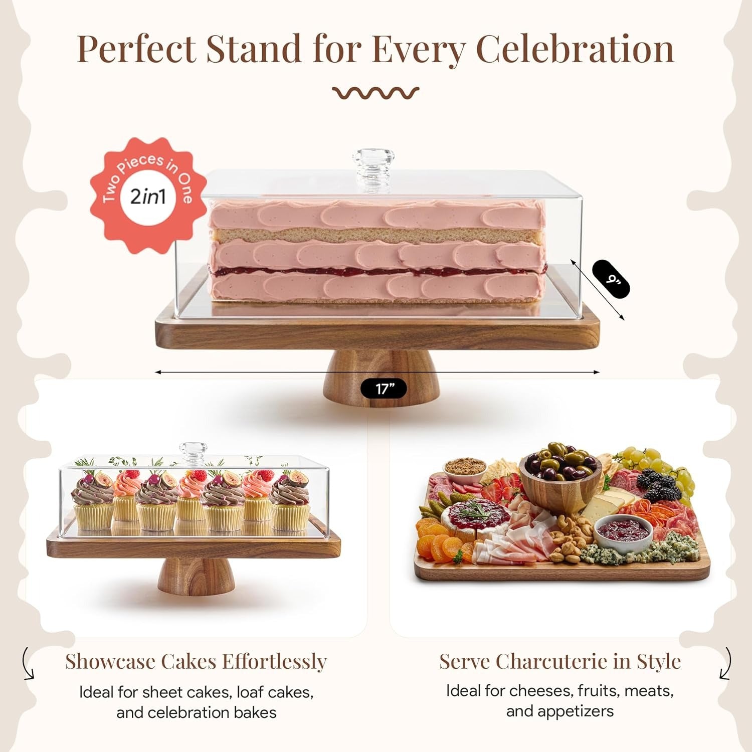 Multifunctional Dessert Fruit Platter Display Tray