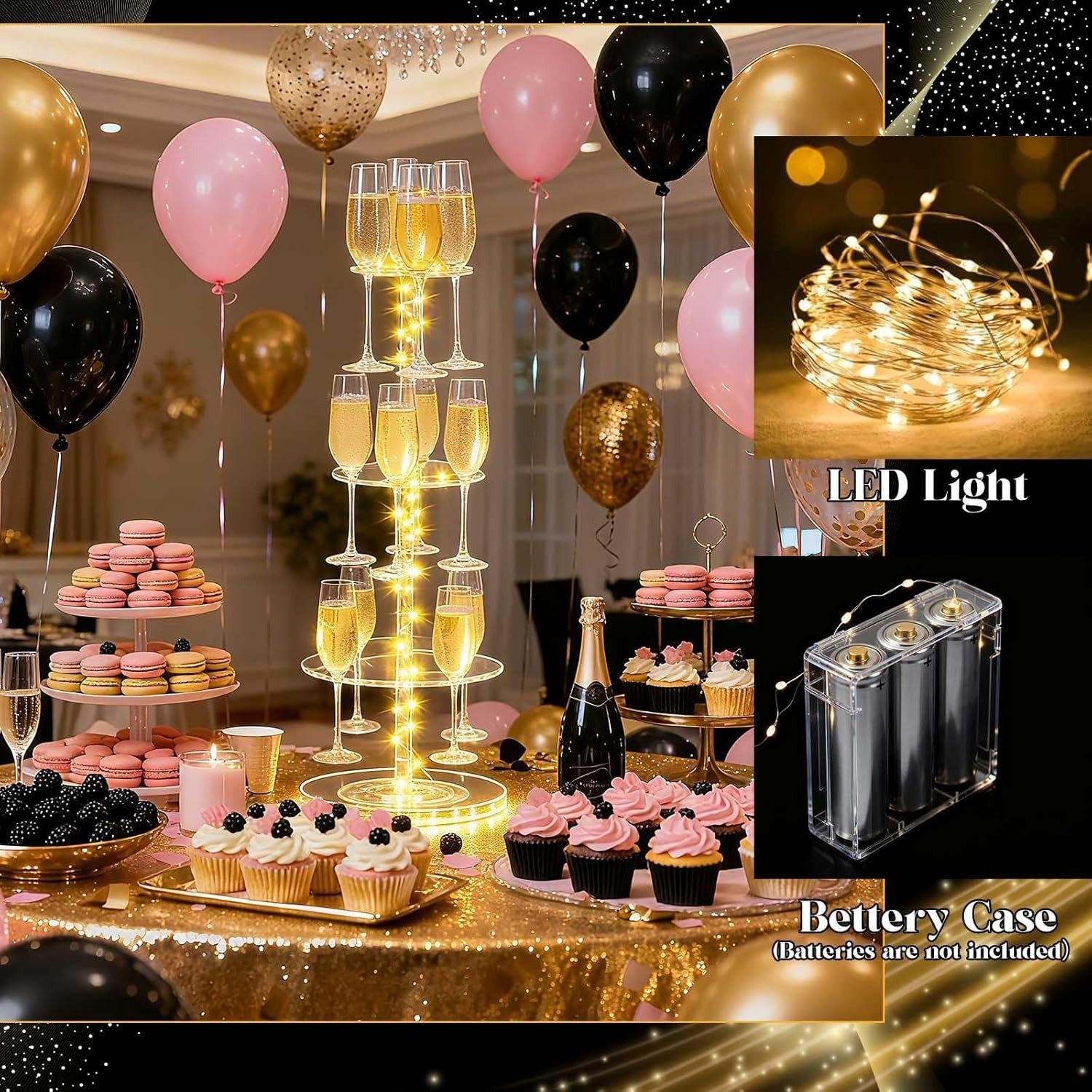 12 Slot Rotating Wine Rack for Party Wedding