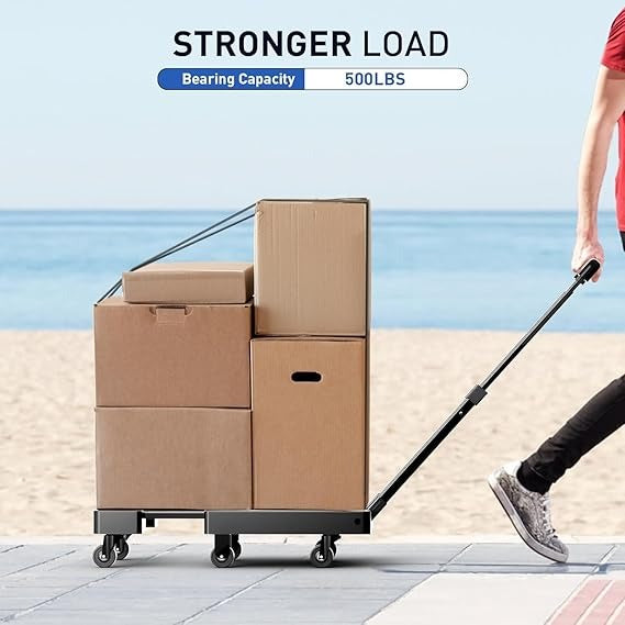 500LB Folding Hand Truck with 6 Wheels