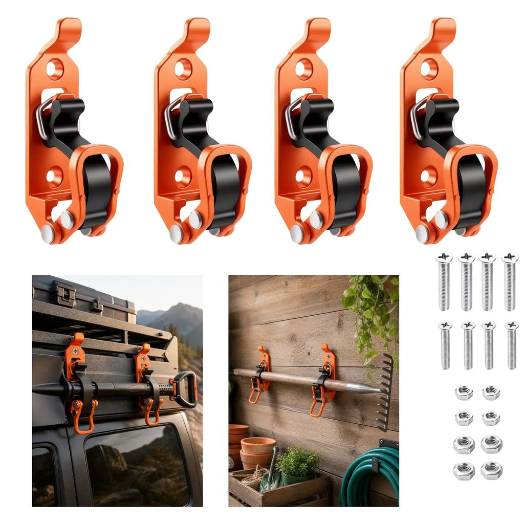Heavy Duty Roof Rack Shovel Mount 4 Pack