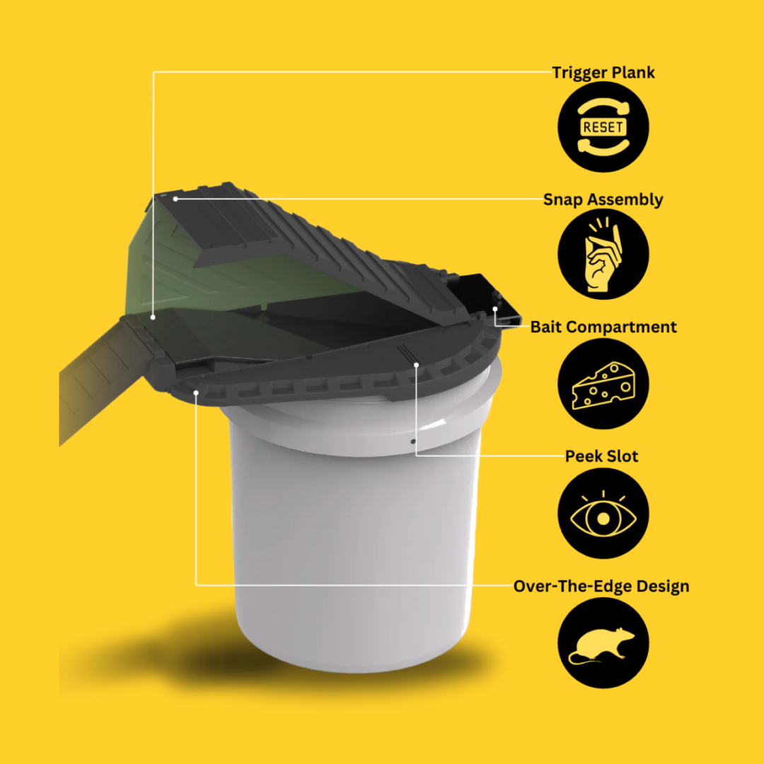 Bucket Lid Rodent Trap for Rats & Squirrels
