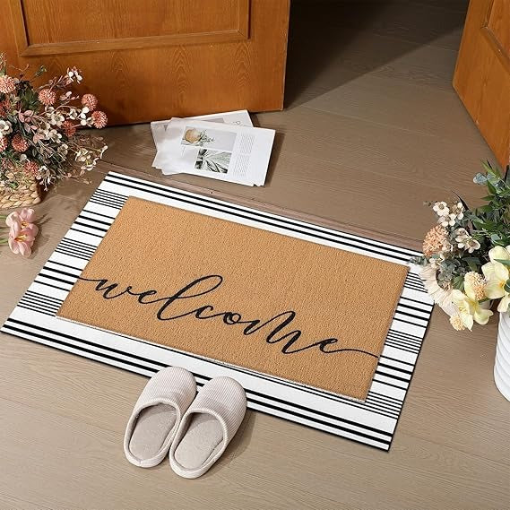 2 Pack Natural Coir Welcome Doormats