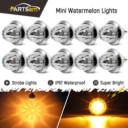 10Pcs 3/4 Inch LED Watermelon Marker Lights