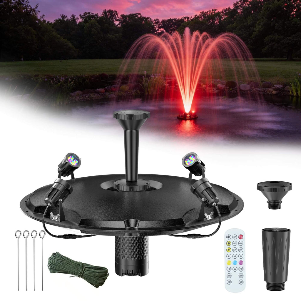 8W Solar Pond Filter with 3600mAh Battery