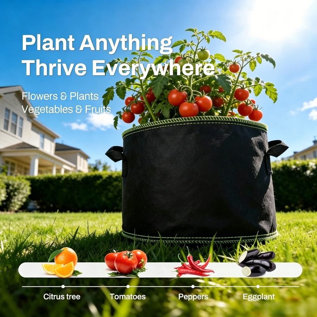 5-Pack 5 Gallon Fabric Grow Bags