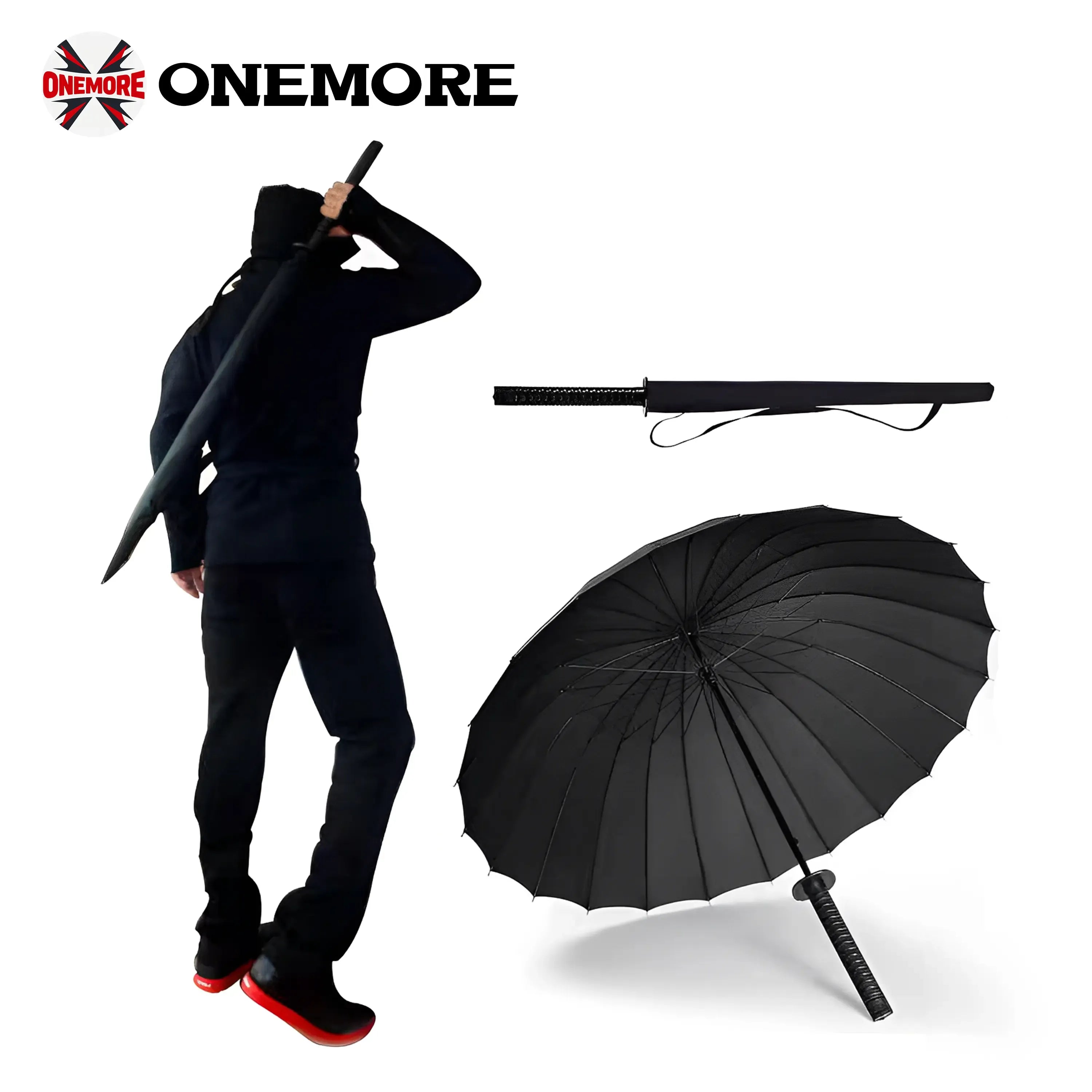 Metal Steel Frame Samurai Rain Parasol Gift
