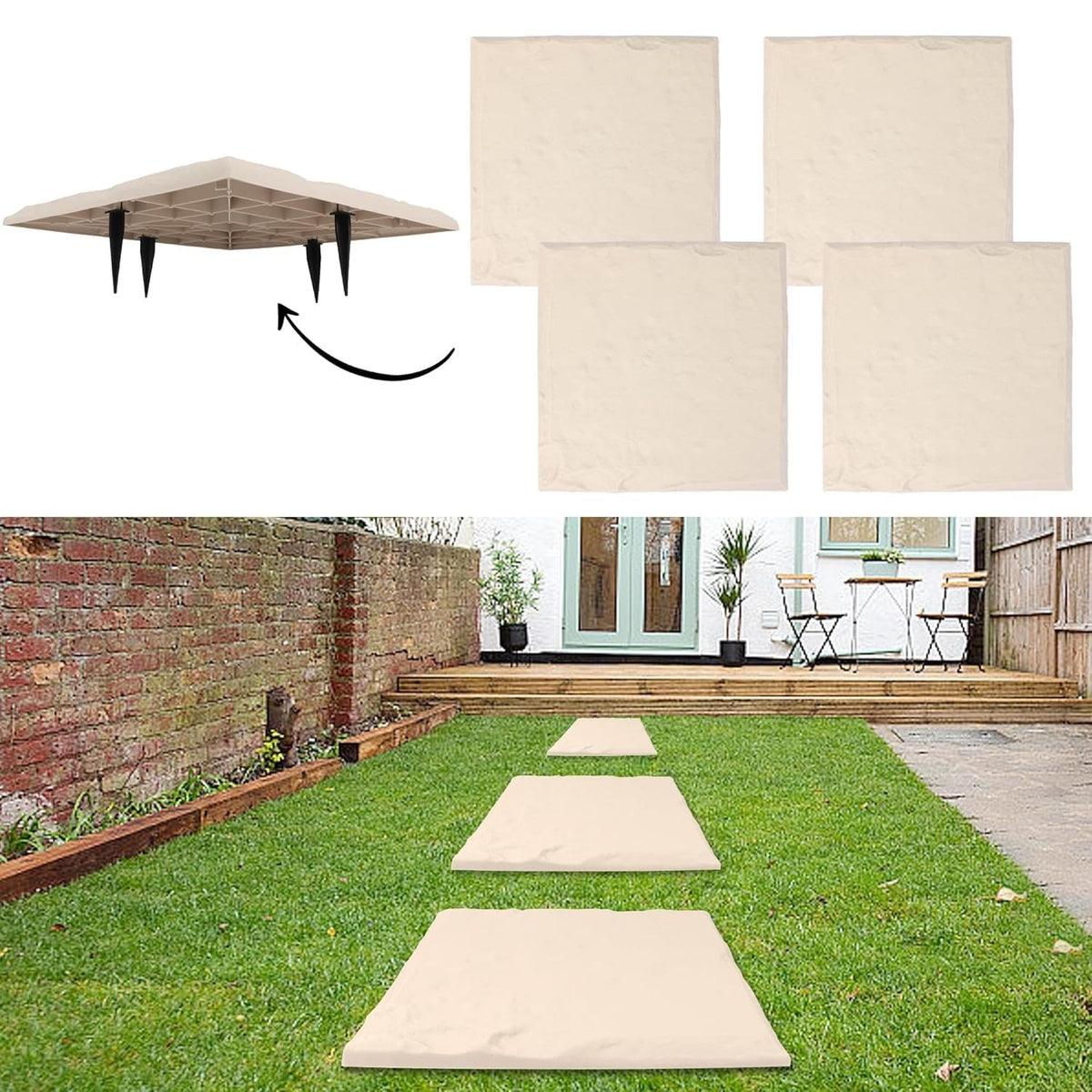 Weatherproof Garden Walkway Stepping Stones