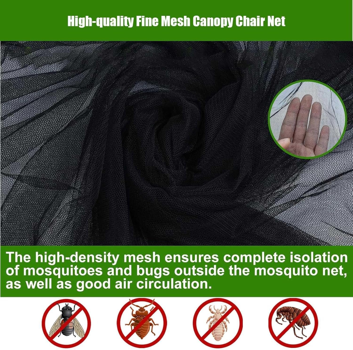 Outdoor Chair Mosquito Net Canopy