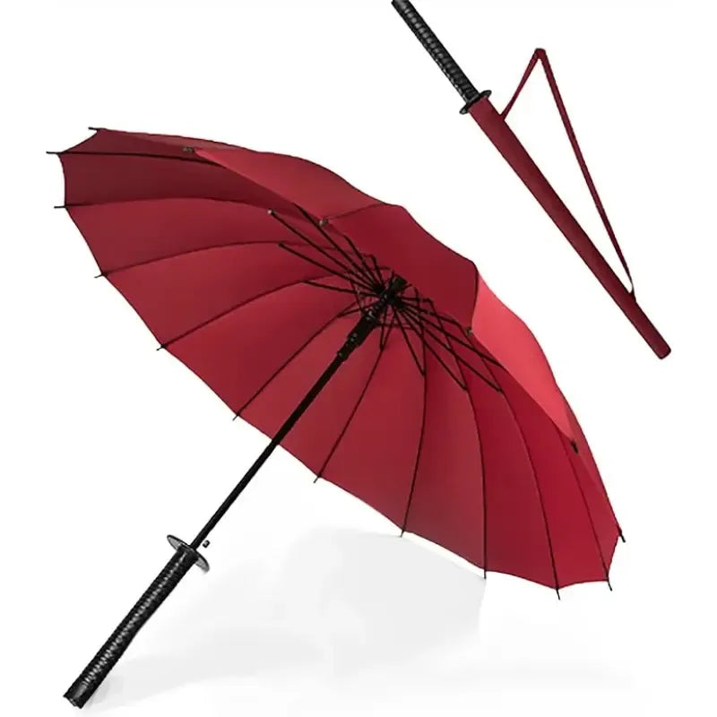 Metal Steel Frame Samurai Rain Parasol Gift