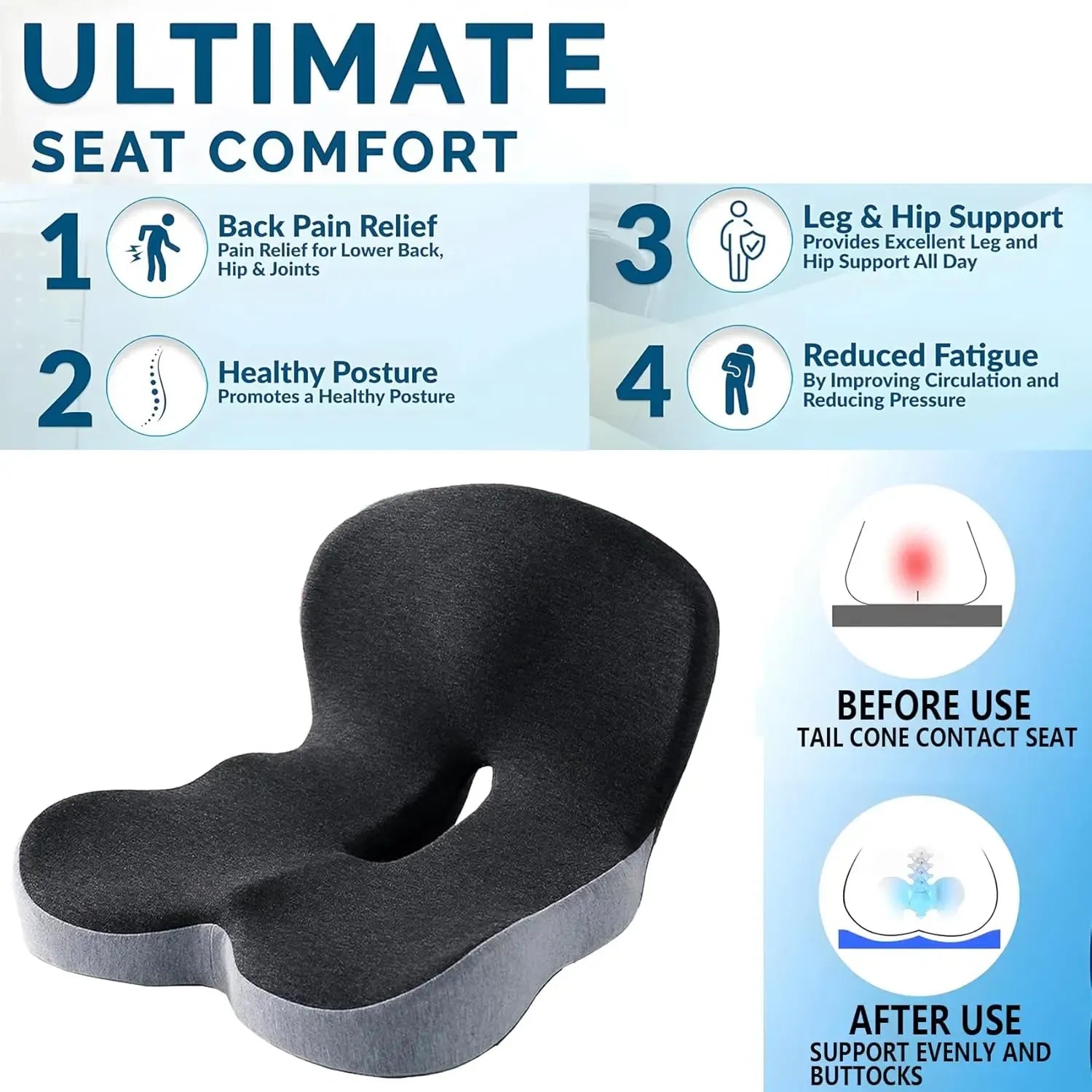 Back Support Cushion for Car & Office