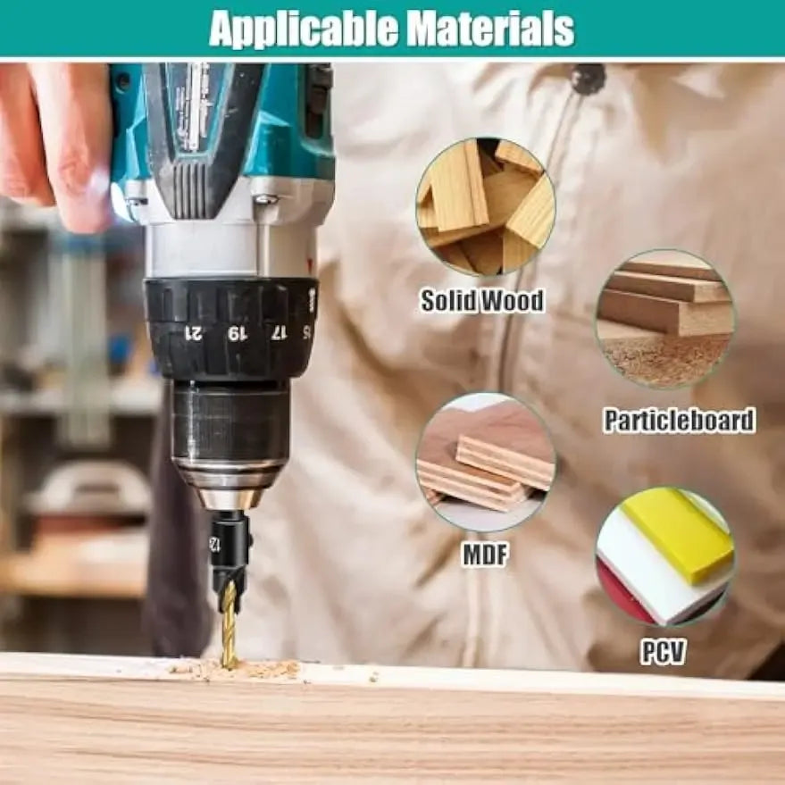 Professional Wood Drilling Countersink Kit